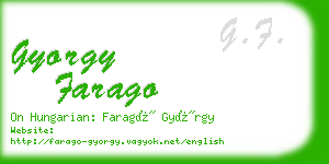 gyorgy farago business card